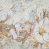 Pościel 160x200 cm bawełniana kolor jasnokremowy, fioletowy wzór kwiatowy SPRING 26