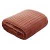 DESIGN 91 Koc CINDY 2 miękki i miły w dotyku z wytłaczanym wzorem w kosteczkę 200x220 cm Ceglany