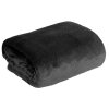 Koc z efektem 3D z wytłaczanym wzorem jodełki D91 Cindy5 170x210cm Czarny