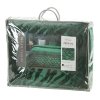 EUROFIRANY PREMIUM Narzuta KRISTIN 3 z miękkiego welwetu przeszywana w geometryczny wzór 220x240cm ciemny zielony
