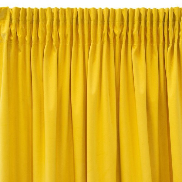 PIERRE CARDIN zasłona SIBEL z miękkiego i delikatnego welwetu, 140x270cm musztardowa 