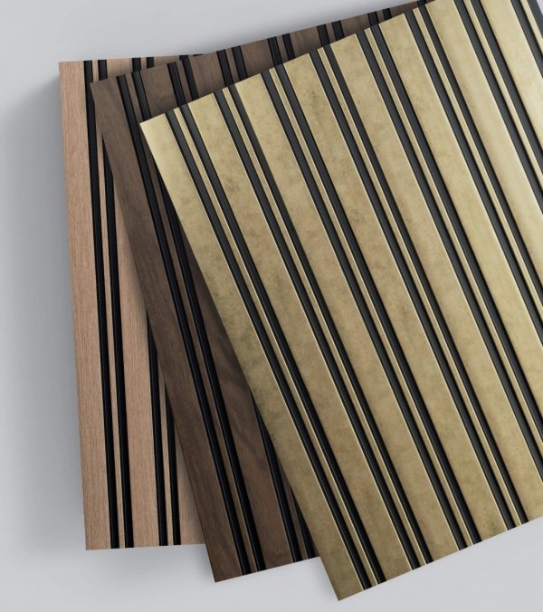 Lamele ścienne Milo 12,2cm x 270cm - Złoty - Lamelio