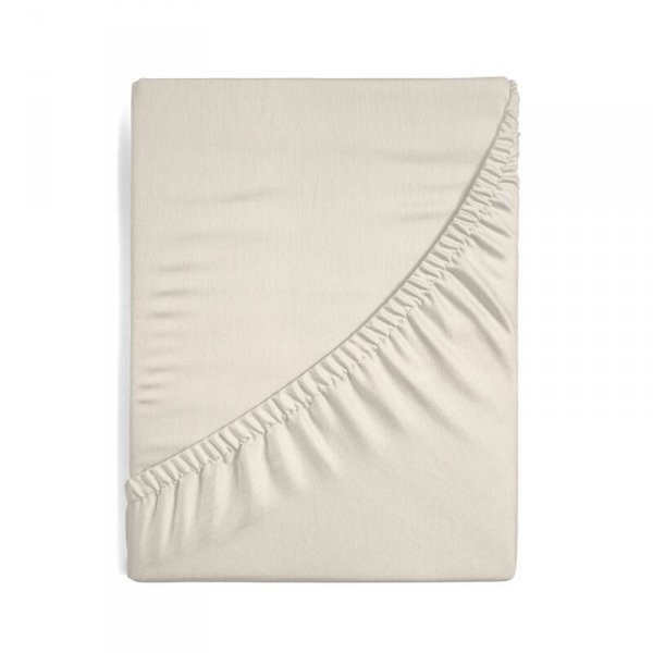 Prześcieradło jersey z gumką 140x200 cm z bawełny kolor beżowy 125 g/m2 Design 91 