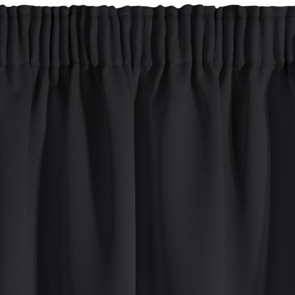 ZASŁONA GOTOWA D91 PARISA NA TAŚMIE 135 X 270 CM CZARNY