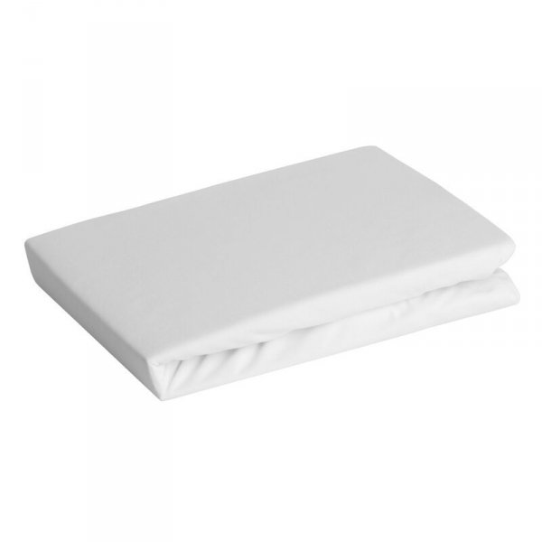 Prześcieradło jersey z gumką 120x200 cm z bawełny kolor biały 125 g/m2 Design 91