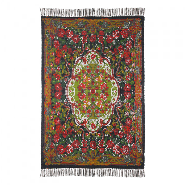 Dywan kilim z nadrukiem w róże (120x180)