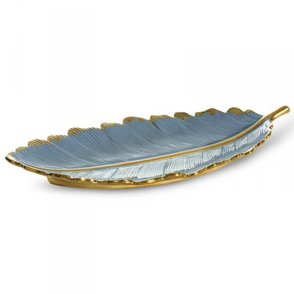 PATERA DEKORACYJNA HIRAL 53 X 23 X 7 CM NIEBIESKI