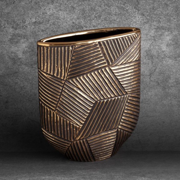 WAZON DEKORACYJNY EMMI (01) 21 X 9 X 28 CM CZARNY