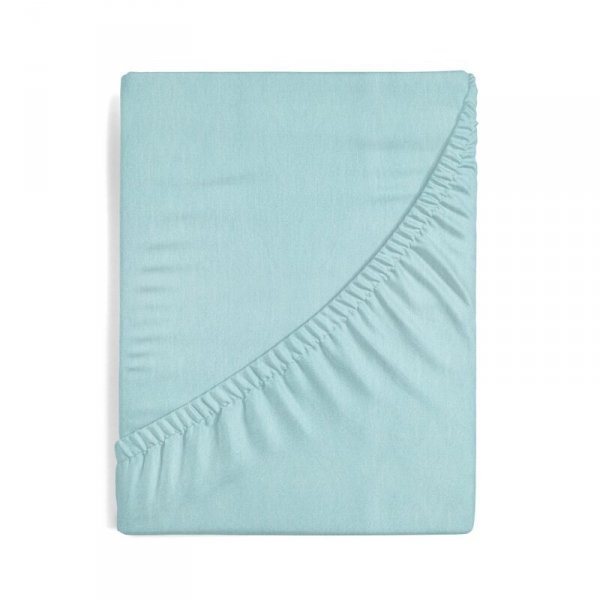 Prześcieradło jersey z gumką 120x200 cm z bawełny kolor miętowy 125 g/m2 Design 91