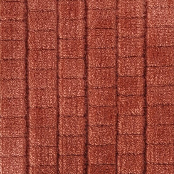 DESIGN 91 Koc CINDY 2 miękki i miły w dotyku z wytłaczanym wzorem w kosteczkę 200x220 cm Ceglany