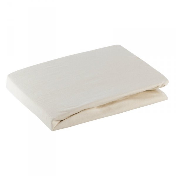 Prześcieradło jersey z gumką 160x200 cm z bawełny kolor beżowy 125 g/m2 Design 91
