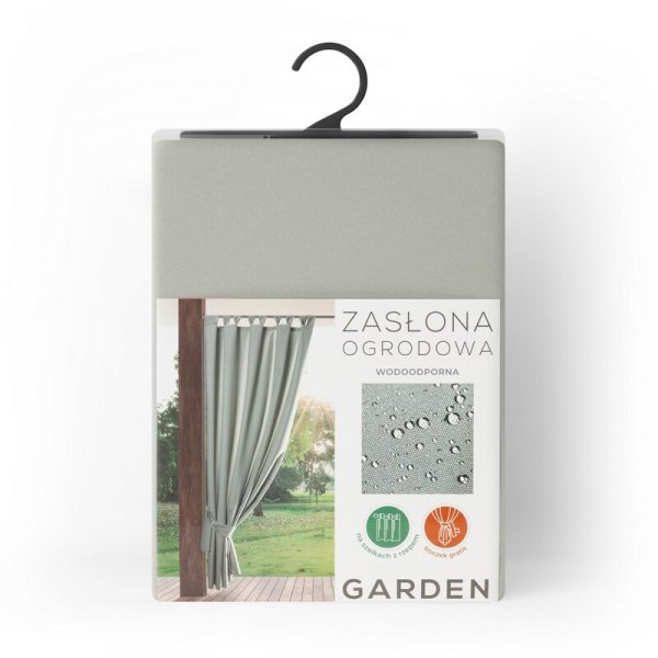 Zasłona zewnętrzna wodoodporna GARDEN na szelkach 155 X 220cm srebrny