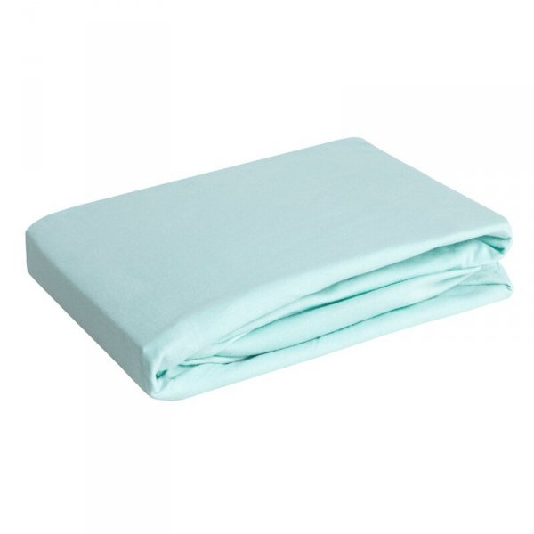 Prześcieradło jersey z gumką 180x200 cm z bawełny kolor miętowy 125 g/m2 Design 91 