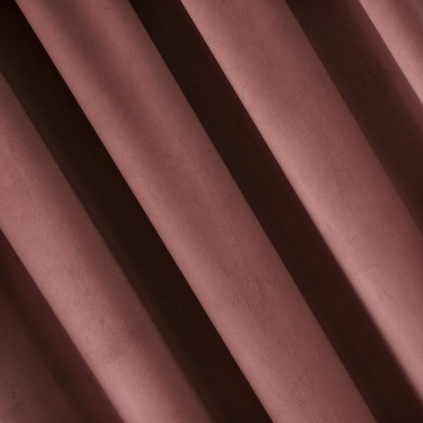 PIERRE CARDIN zasłona SIBEL z miękkiego i delikatnego welwetu, 140x270cm ciemny róż 