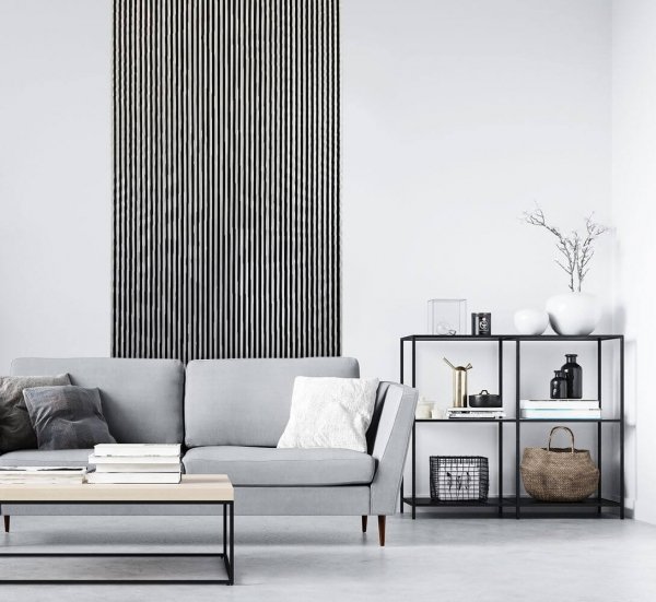 Lamele ścienne Asti 12,2cm x 270cm - Srebrny - Lamelio