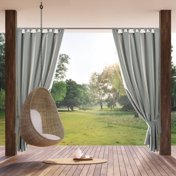 Zasłona zewnętrzna wodoodporna GARDEN na szelkach 155 X 240cm srebrny
