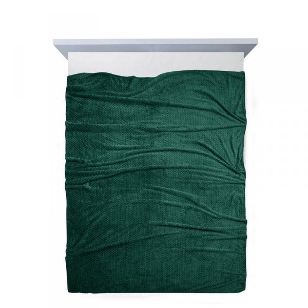 Koc z efektem 3D z wytłaczanym wzorem jodełki D91 Cindy3 170x210 cm Zielony