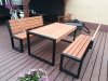 Meble ogrodowe, parkowe, tarasowe, na plac zabaw, stół dwie ławki LOFT XL ZO  CERTYFIKAT 212 cm