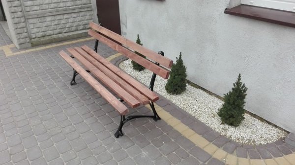Ławka żeliwn królewska bez podłokietnika MAJA BP CERTYFIKAT NA PLAC ZABAW