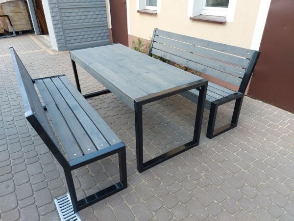 mable parkowe LOFT stół ławki