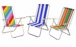 Wygodny Leżak plażowy aluminiowy dwupozycyjne rozkładane krzesełko