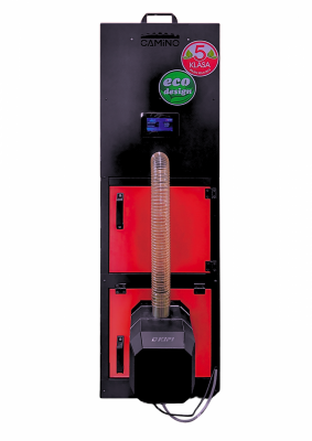 Camino 4 ULTRA SLIM- żeliwny kocioł na pellet z podajnikiem o mocy 15 KW EcoMax 860 simTOUCH ST4 Seperate 