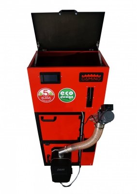 Camino 4 SLIM żeliwny kocioł na pellet z podajnikiem o mocy 17 KW ecoMax 860 simTOUCH ST4 Seperate