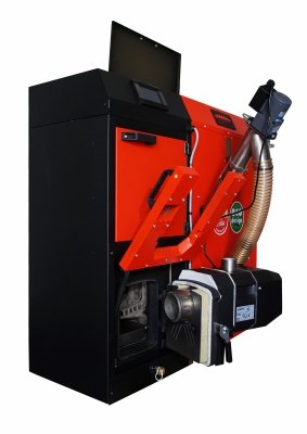 Camino 4 żeliwny kocioł na pellet z podajnikiem o mocy 17 KW ecoMax920 simTOUCH ST4 Seperate