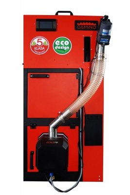 Camino 4 SLIM żeliwny kocioł na pellet z podajnikiem o mocy 17 KW ecoMax 361 simTOUCH ST4 Seperate