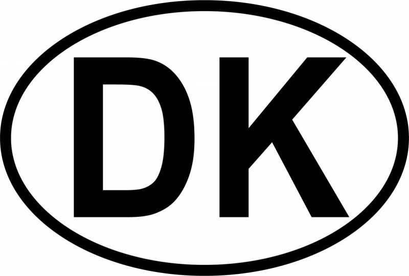 Naklejka na samochód Dania - DK