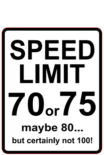 Naklejka Limit Prędkości 70 - mała