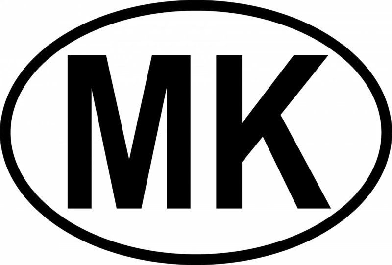 Naklejka na samochód Macedonia Północna - MK