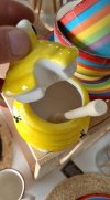 Pojemnik ceramiczny do miodu na miód z łyżeczką