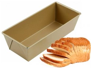 FORMA blacha Keksówka do ciasta chleba pasztetu 26 cm złota