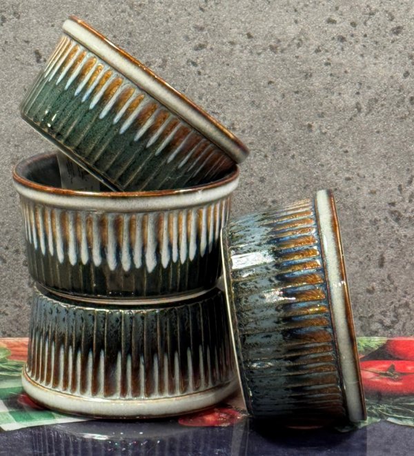 Kokilki MISECZKA do Zapiekania Creme brule Żaroodporna Ceramiczna 4 szt