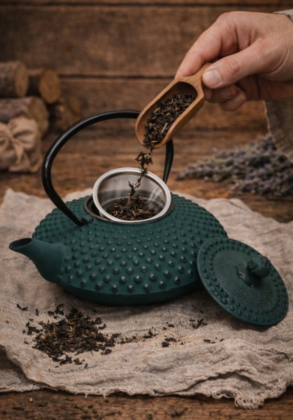 CZAJNIK ŻELIWNY IMBRYK ZAPARZACZ DO HERBATY ZIÓŁ