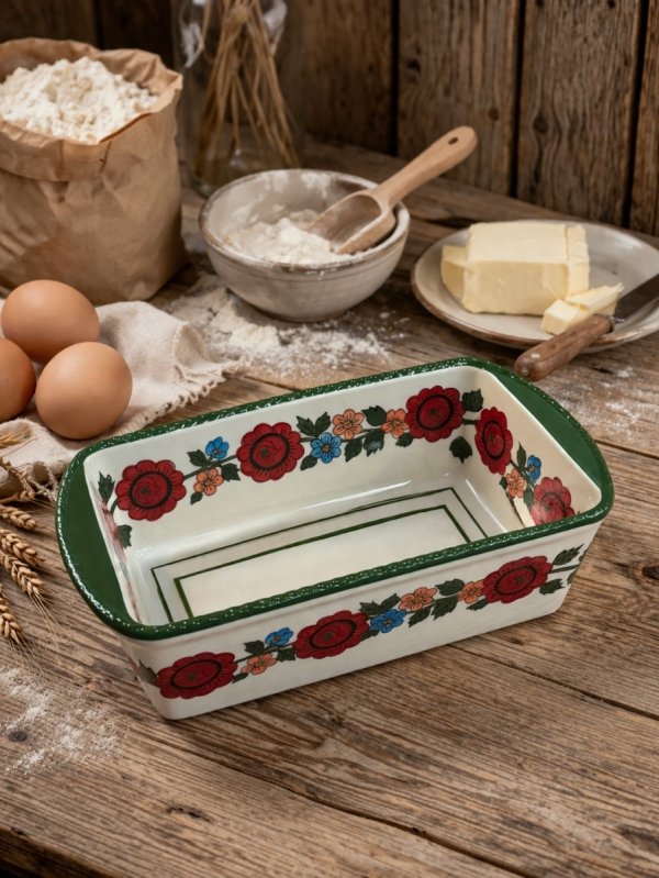 Forma ceramiczna do chleba pasztetu naczynie do zapiekania keksówka 29cm