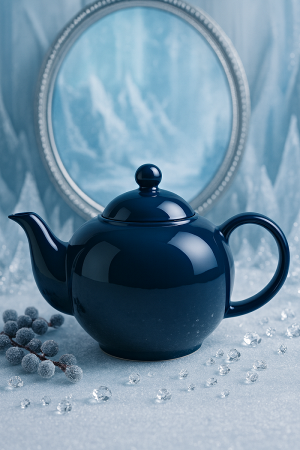 DZBANEK ZAPARZACZ do herbaty ceramiczny z sitkiem 1l GRANATOWY