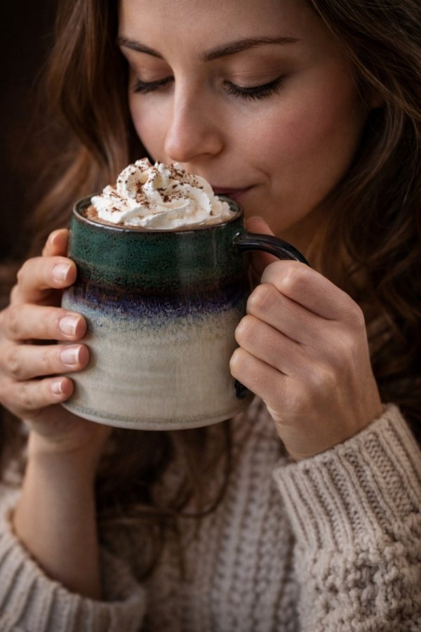 KUBEK CERAMICZNY duży 400ml do kawy herbaty czekolady 