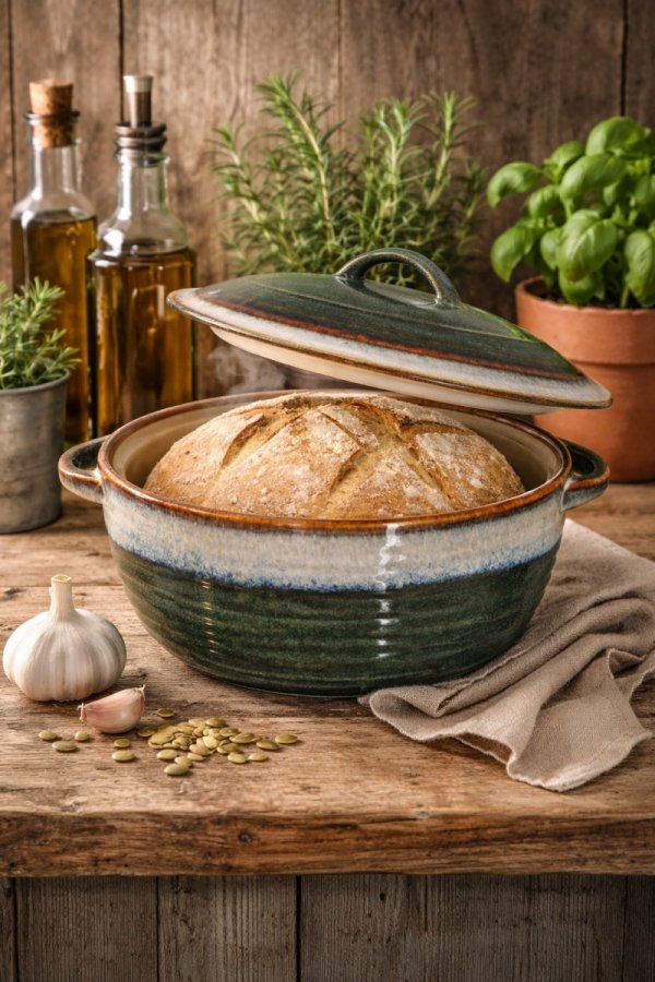 FORMA garnek do pieczenia chleba naczynie żaroodporne WAZA DO ZUPY 1,5l