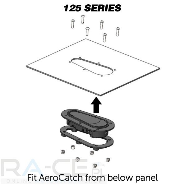 Zapinki AeroCatch z zamkiem 125-3100 carbon look
