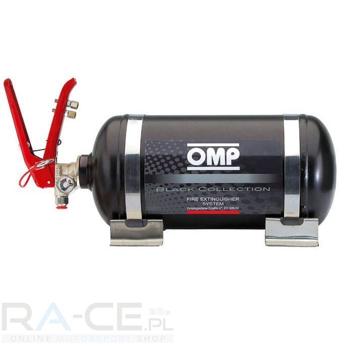 OMP, System gaśniczy stalowy, mechaniczny 2,8l, Black collection, Homologacja FIA