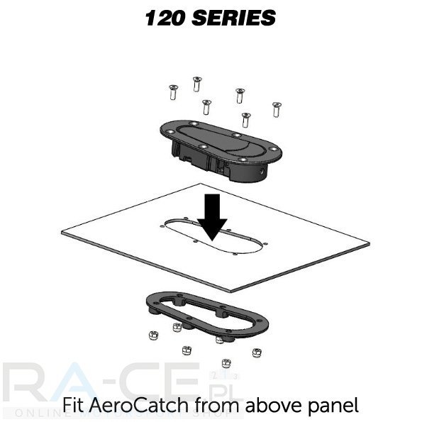 Zapinki AeroCatch 120-3000 carbon look