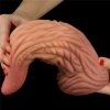 DILDO 10'' DUAL LAYERED PLATINUM SILICONE TONGUE