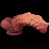 10.5'' DUAL LAYERED PLATINUM SILICONE COCK WI