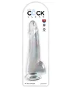 King Cock Transparentne Dildo Clear 10 with Balls