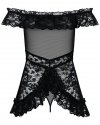 Obsessive koronkowa babydoll ze stringami Flores L/XL