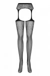 Obsessive S207 Garter stockings czarne XL/XXL
