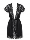 Obsessive 810-PEI-1 szlafrok czarny S/M