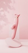 Pulsator z wibracjami oraz główką w kształcie róży Zalo Rose Thruster Strawberry Pink
